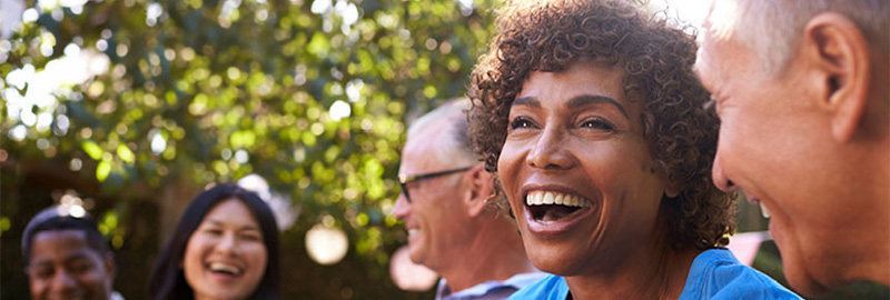 Woman smiling in the sun